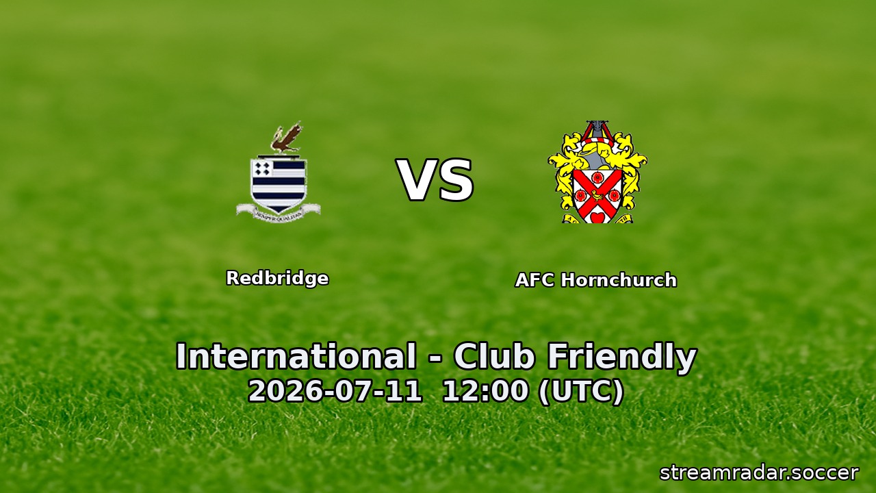 Redbridge vs AFC Hornchurch