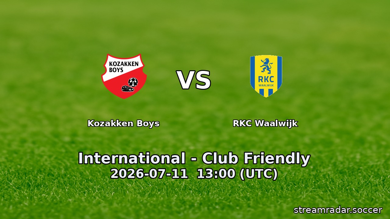Kozakken Boys vs RKC Waalwijk
