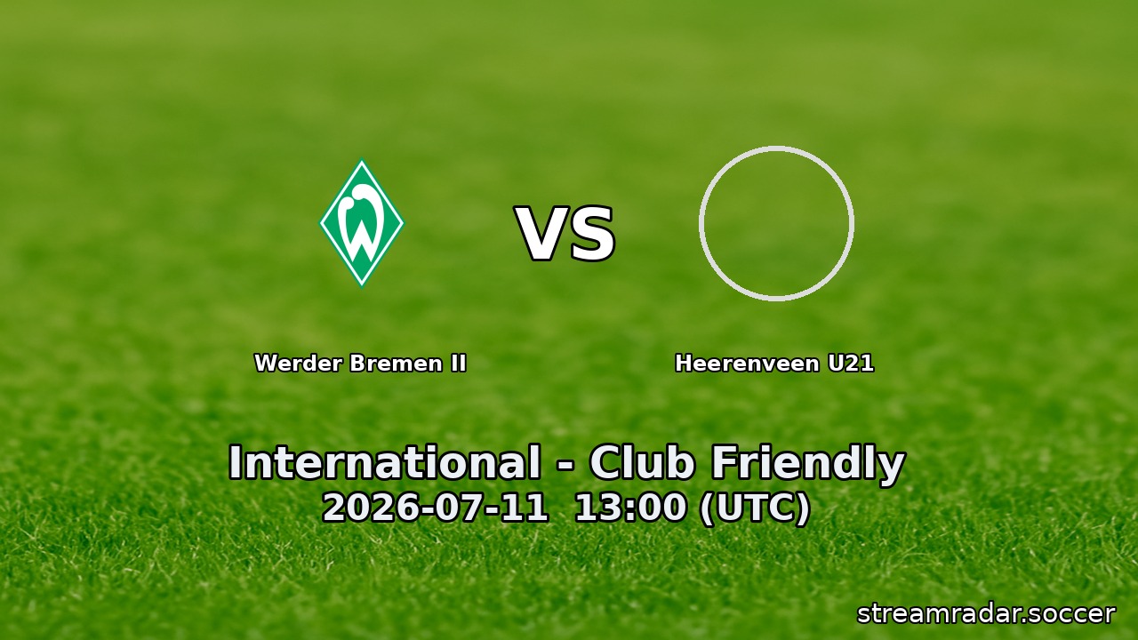 Werder Bremen II vs Heerenveen U21