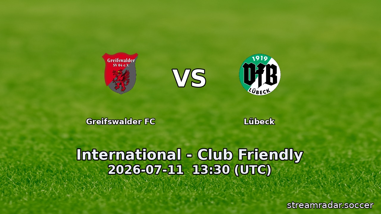 Greifswalder FC vs Lübeck