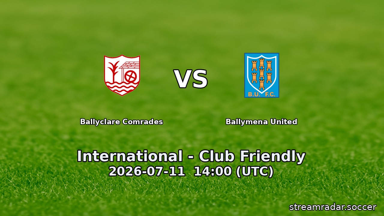 Ballyclare Comrades vs Ballymena United