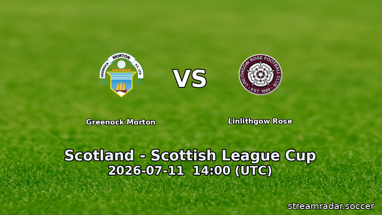 Greenock Morton vs Linlithgow Rose