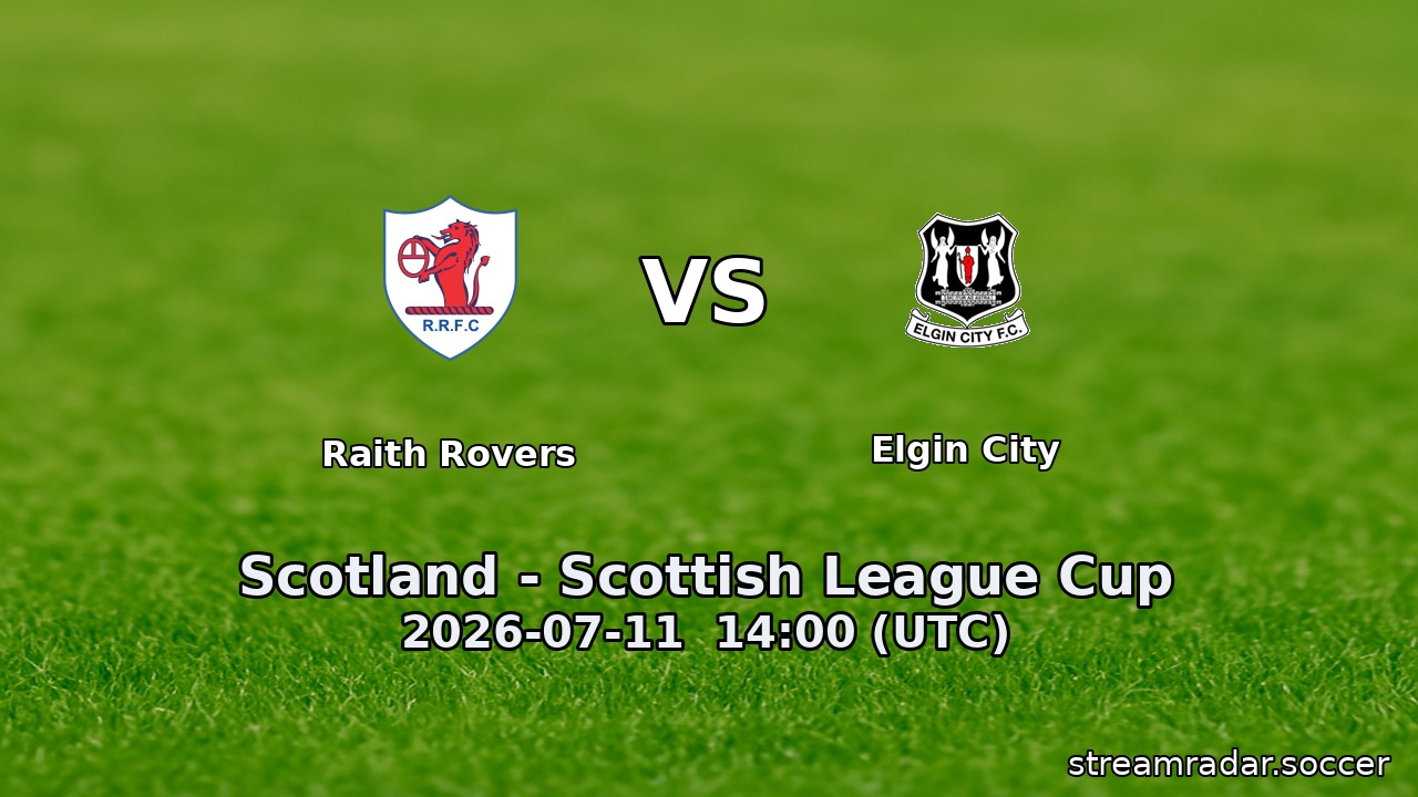 Raith Rovers vs Elgin City