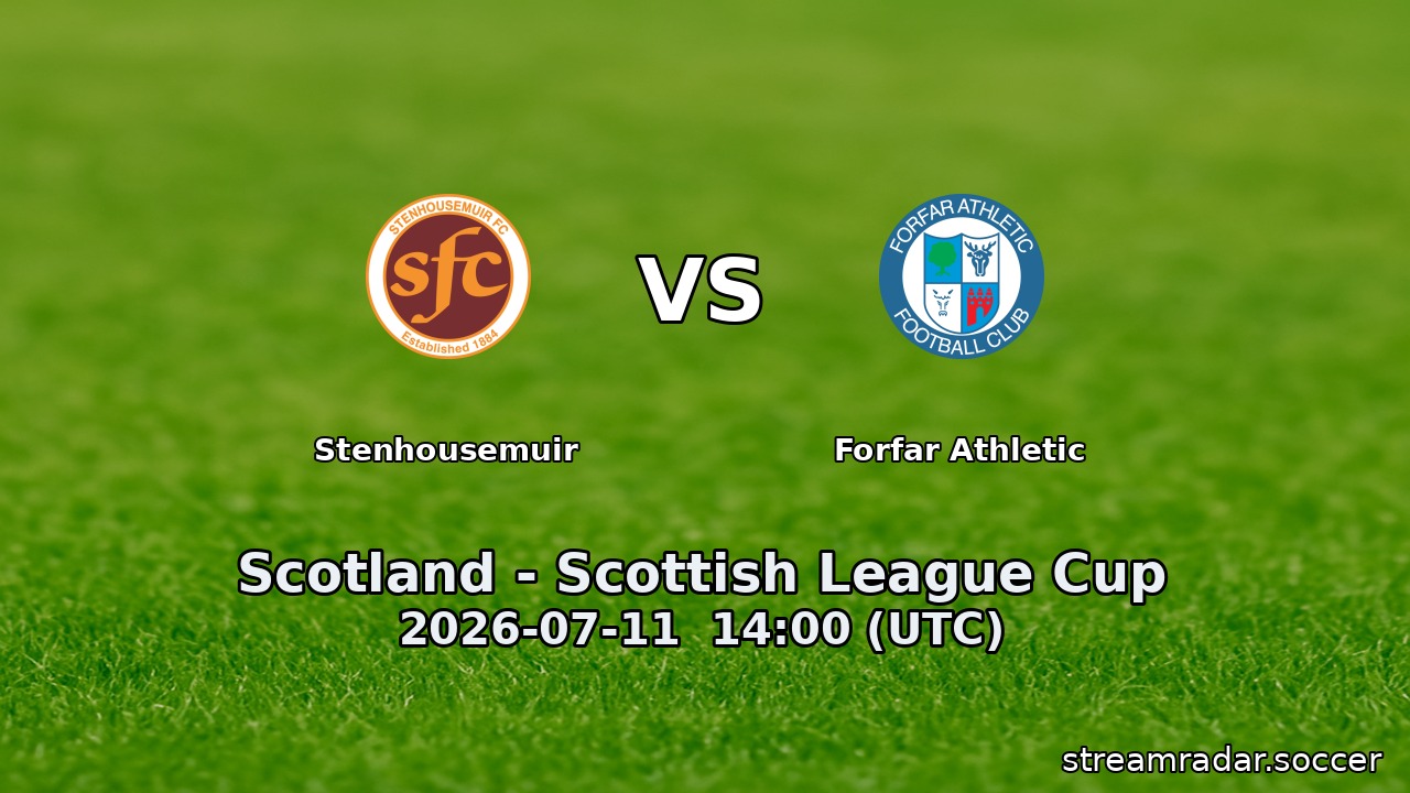 Stenhousemuir vs Forfar Athletic