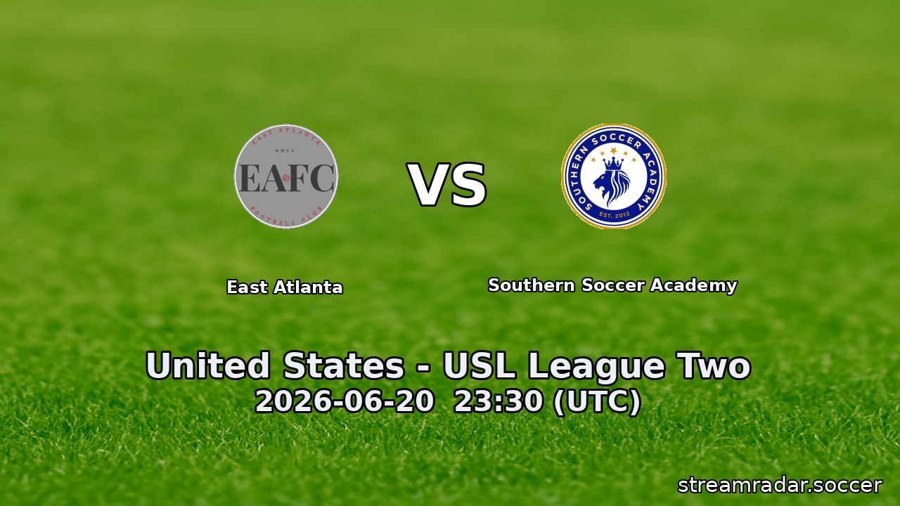 East Atlanta vs Southern Soccer Academy