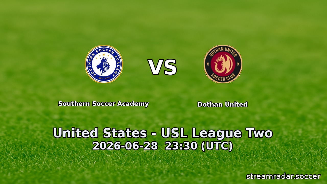 Southern Soccer Academy vs Dothan United
