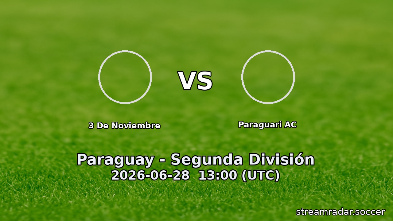 3 De Noviembre vs Paraguari AC