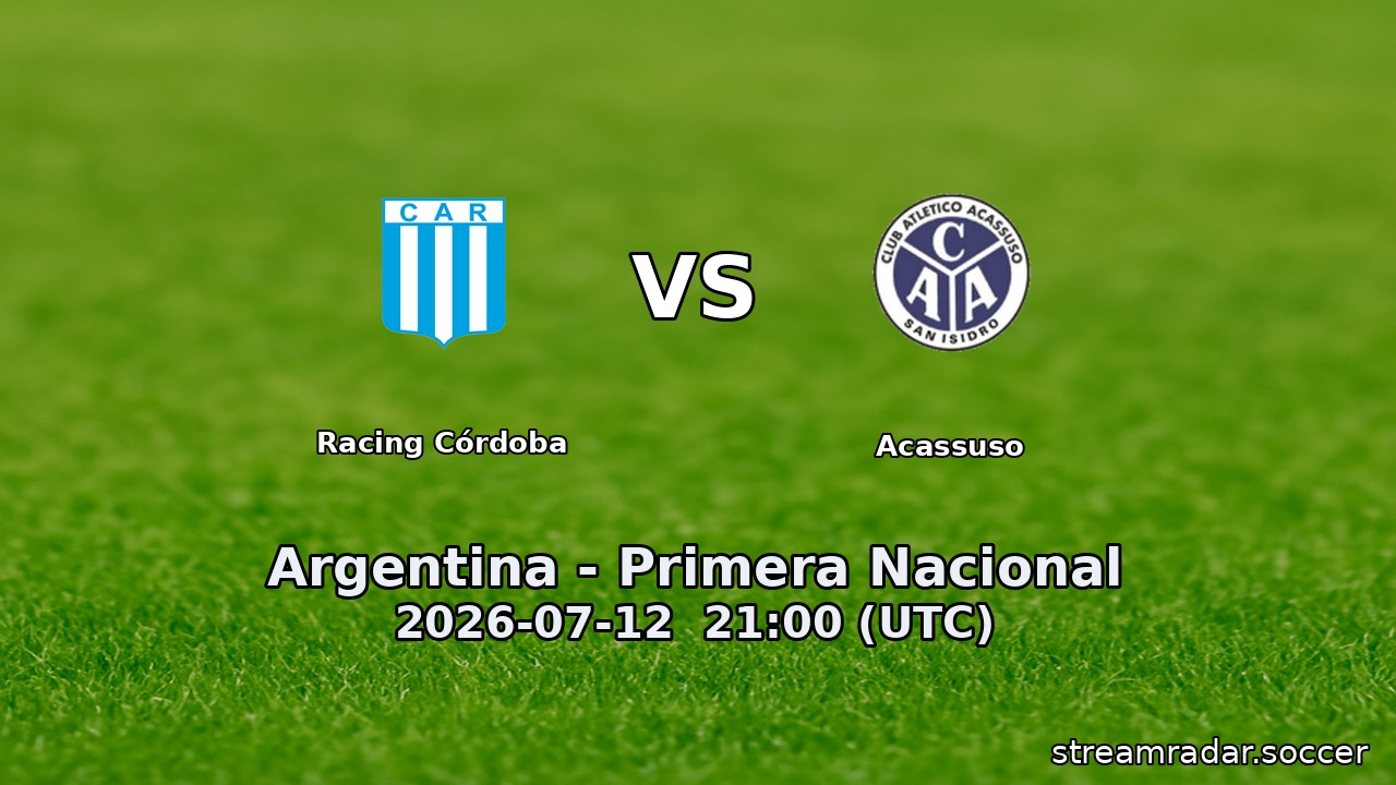 Racing Córdoba vs Acassuso