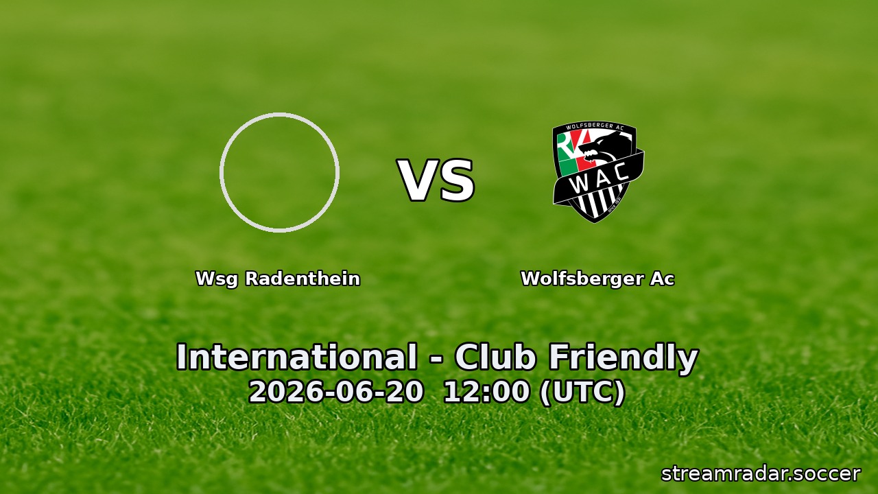 Wsg Radenthein vs Wolfsberger Ac