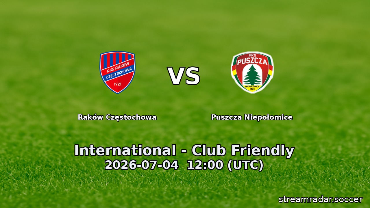 Raków Częstochowa vs Puszcza Niepołomice