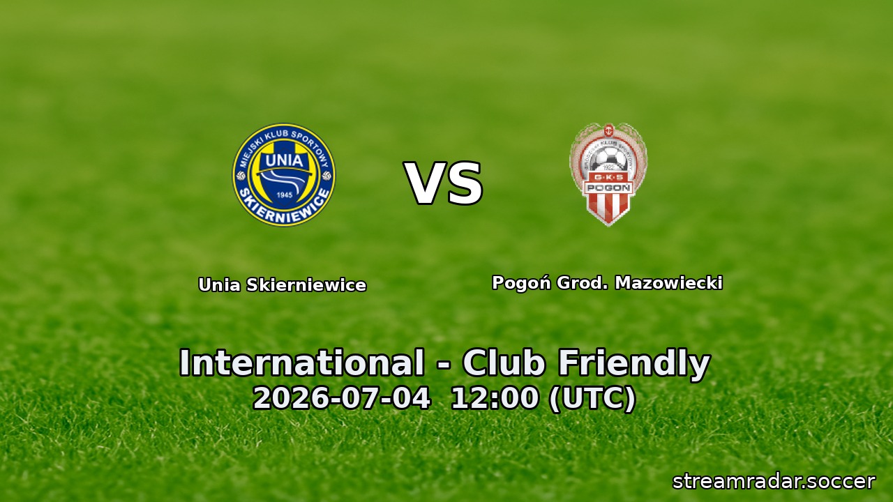 Unia Skierniewice vs Pogoń Grod. Mazowiecki