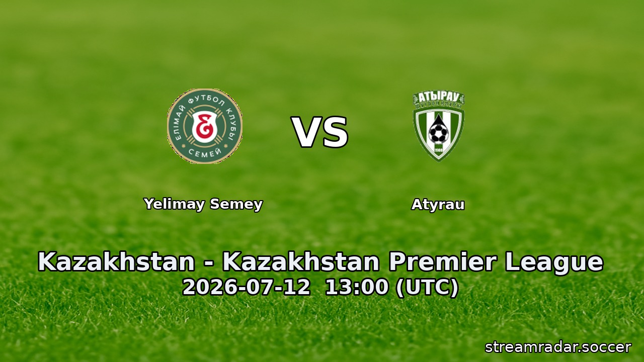 Atyrau vs Yelimay Semey