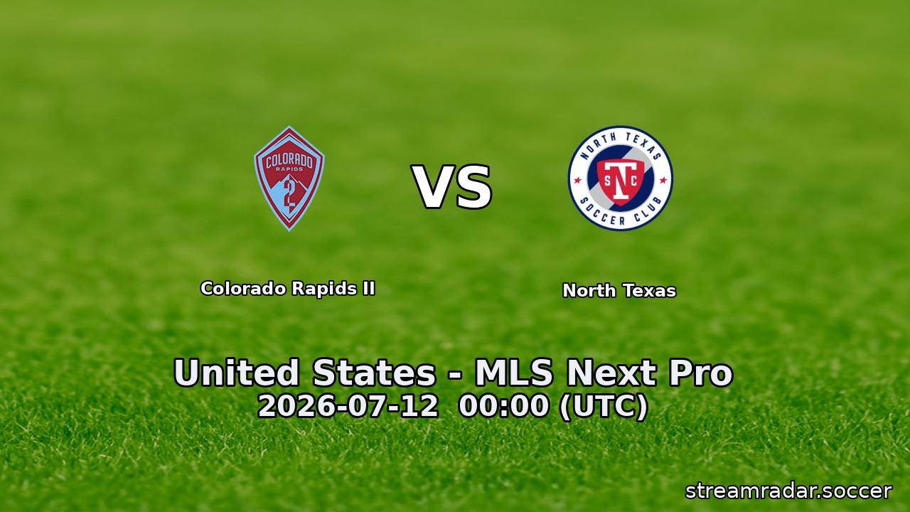 Colorado Rapids II vs North Texas