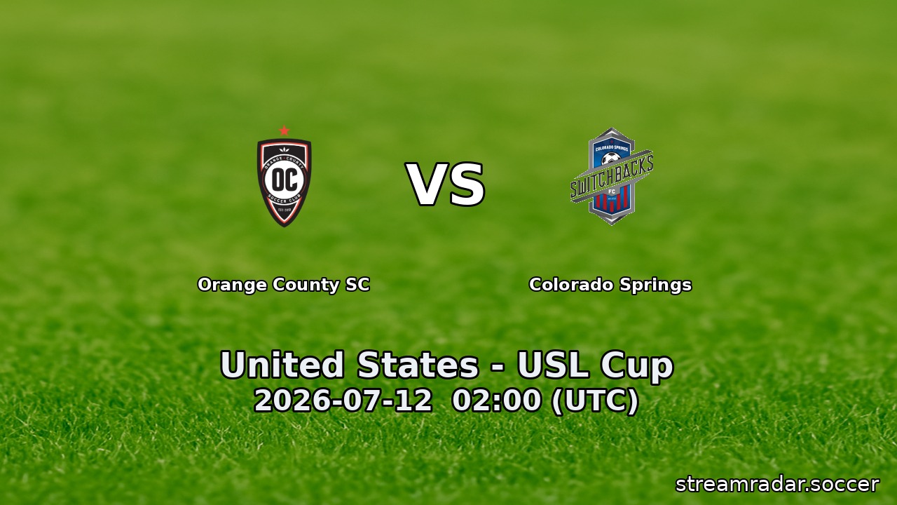 Orange County SC vs Colorado Springs
