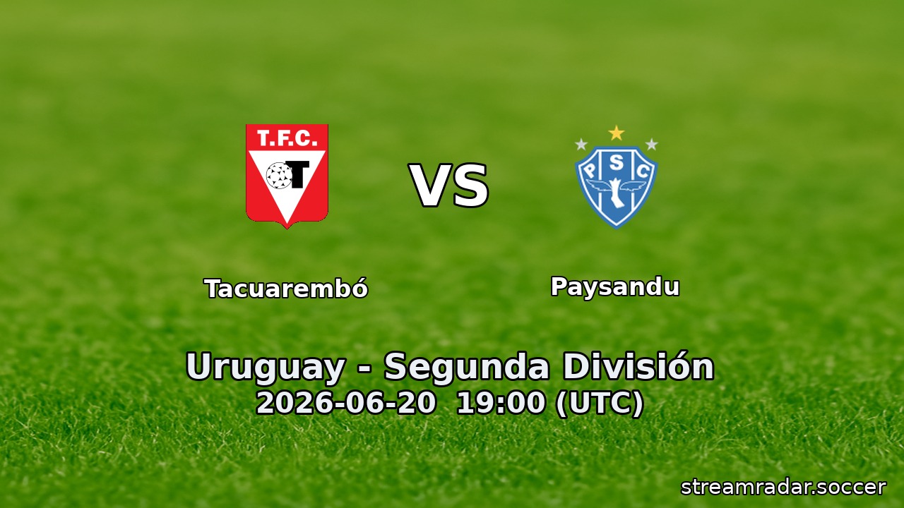 Tacuarembó vs Paysandu