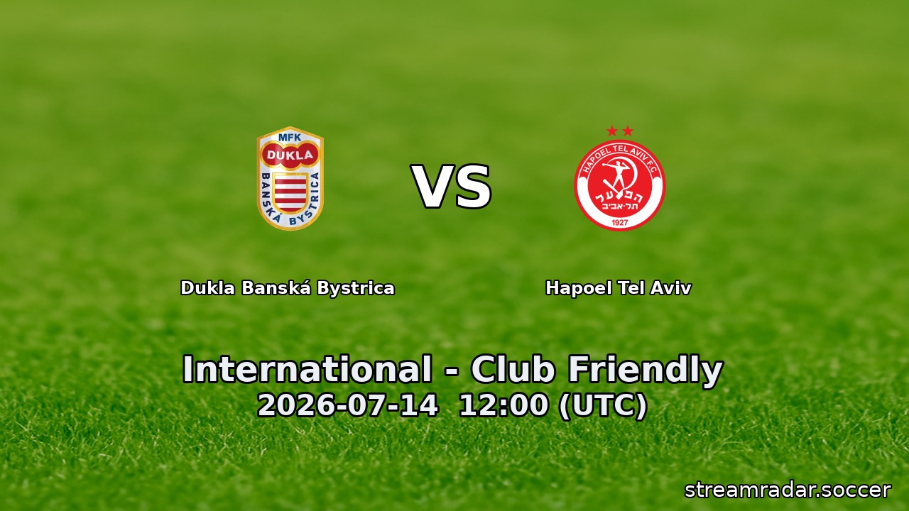Dukla Banská Bystrica vs Hapoel Tel Aviv