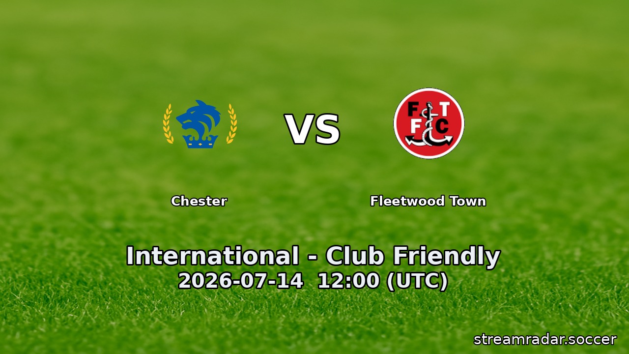 Chester vs Fleetwood Town