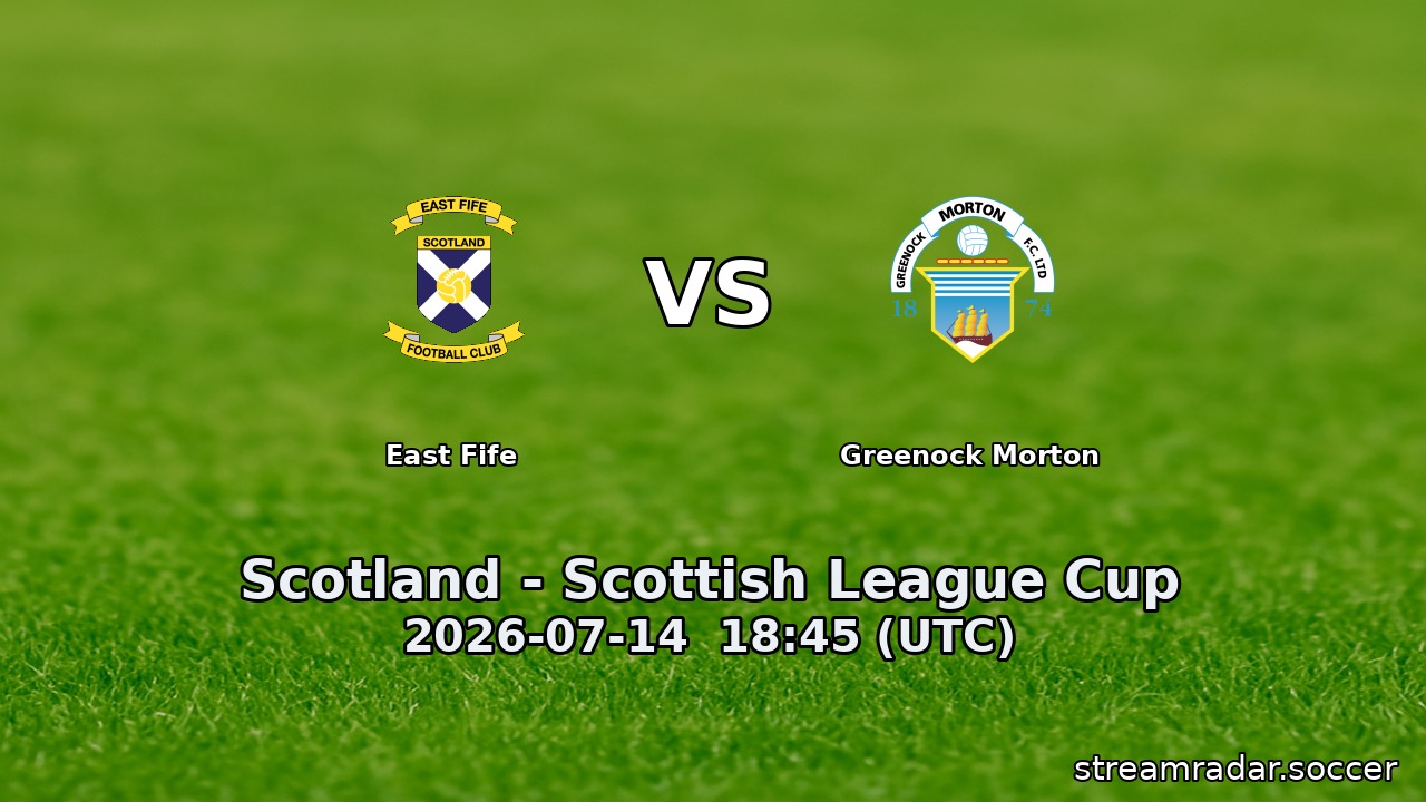 East Fife vs Greenock Morton