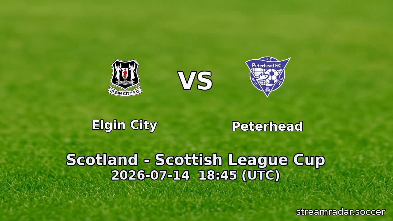Elgin City vs Peterhead