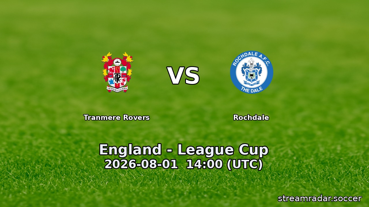 Tranmere Rovers vs Rochdale