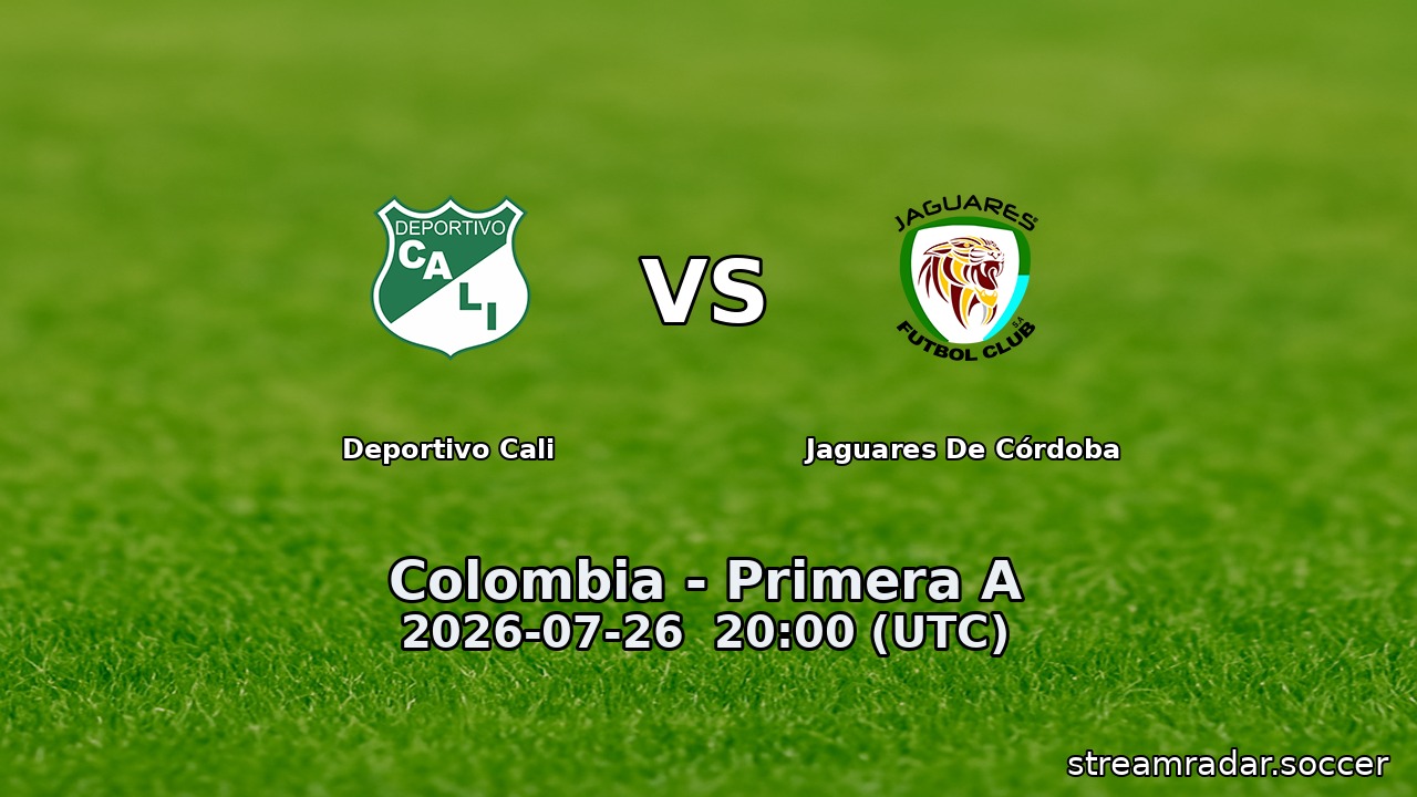 Deportivo Cali vs Jaguares De Córdoba