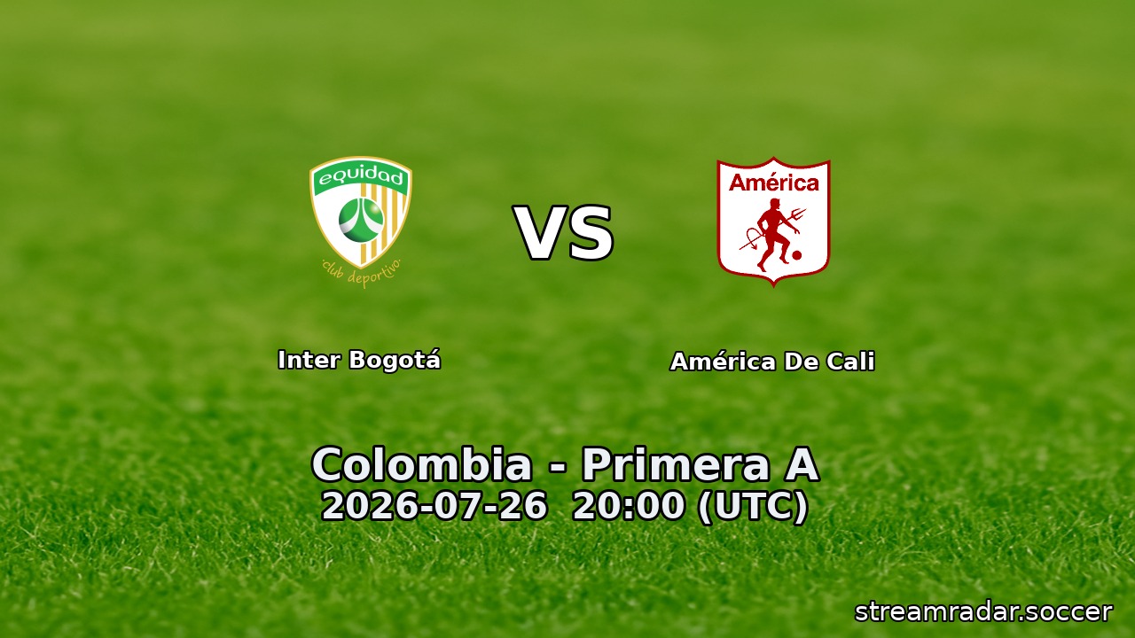 Inter Bogotá vs América De Cali