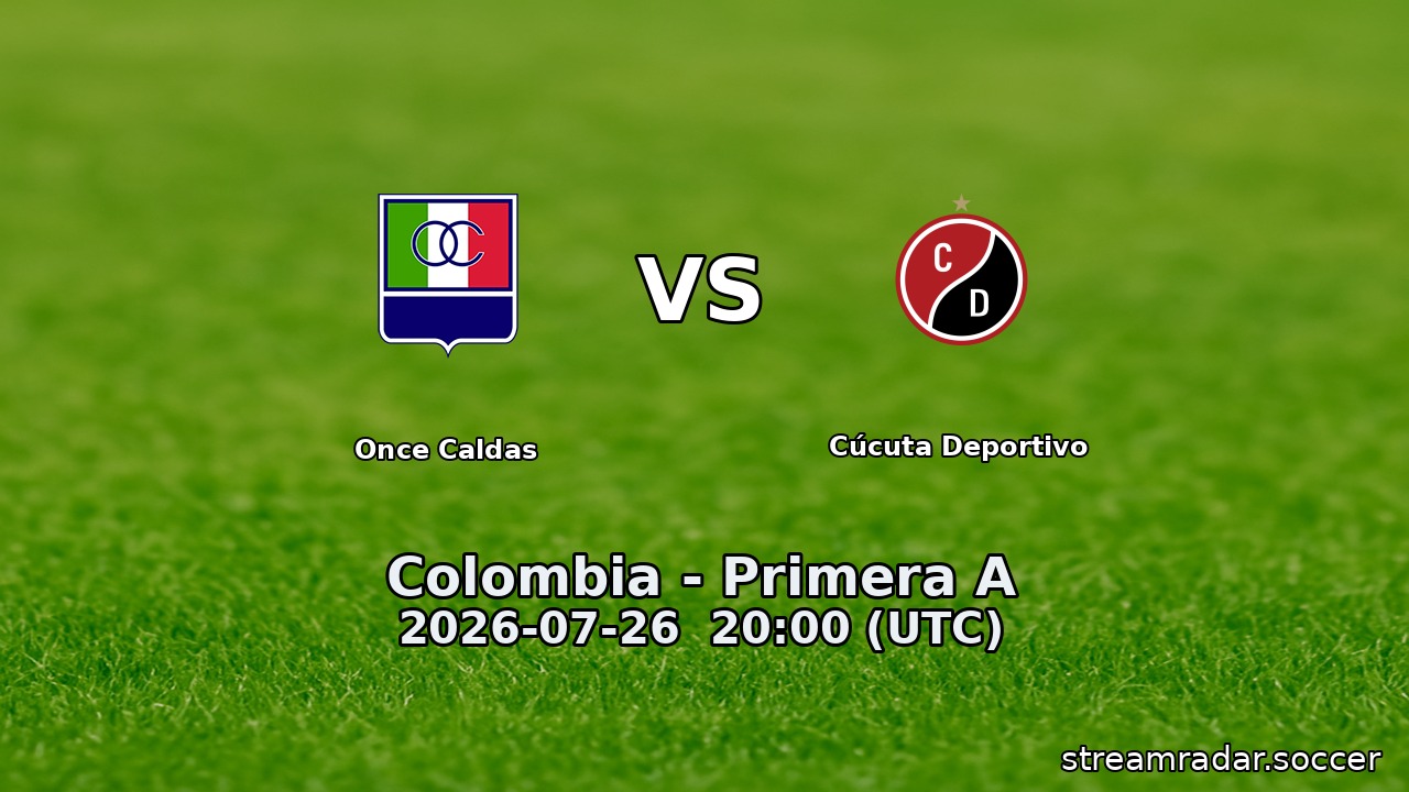 Once Caldas vs Cúcuta Deportivo