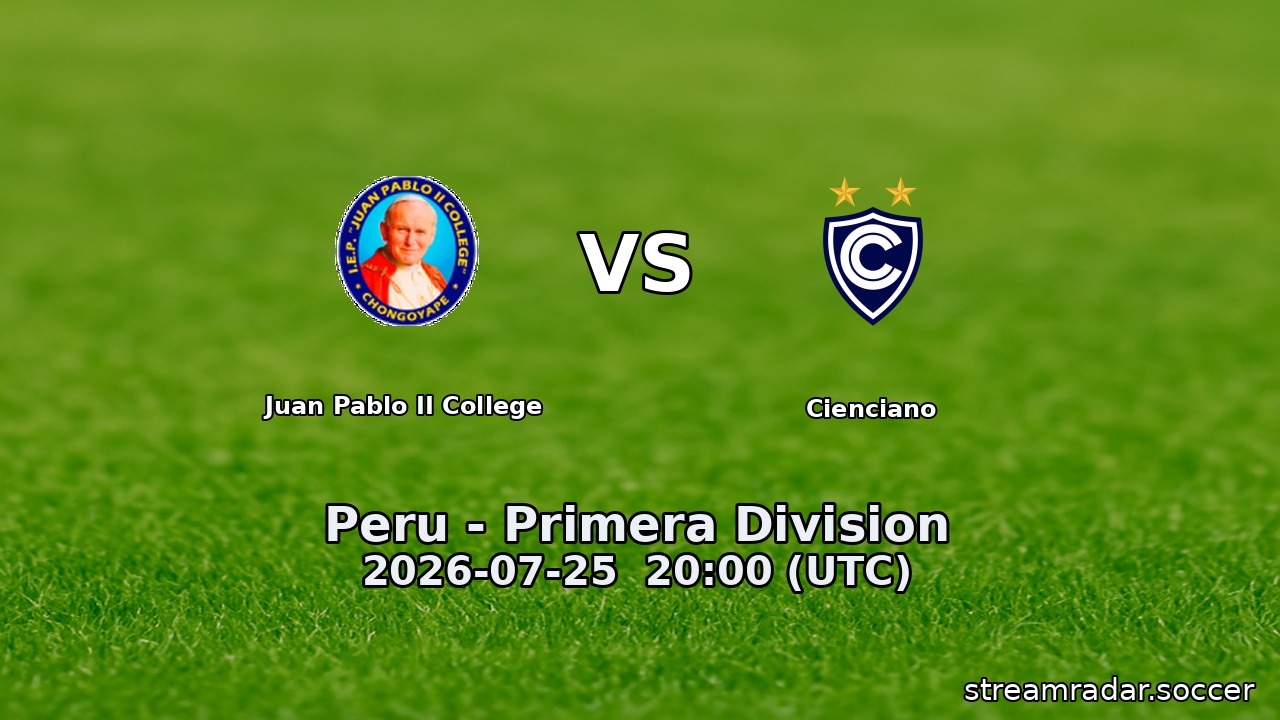 Juan Pablo II College vs Cienciano