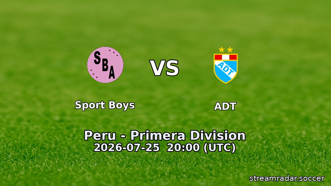 Sport Boys vs ADT