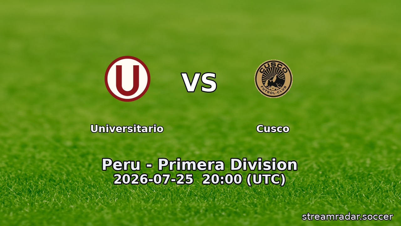 Universitario vs Cusco