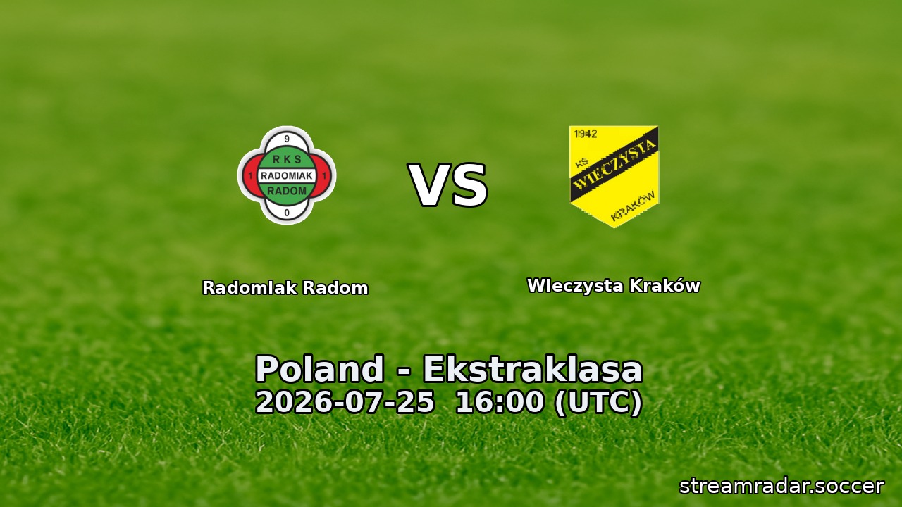Radomiak Radom vs Wieczysta Kraków