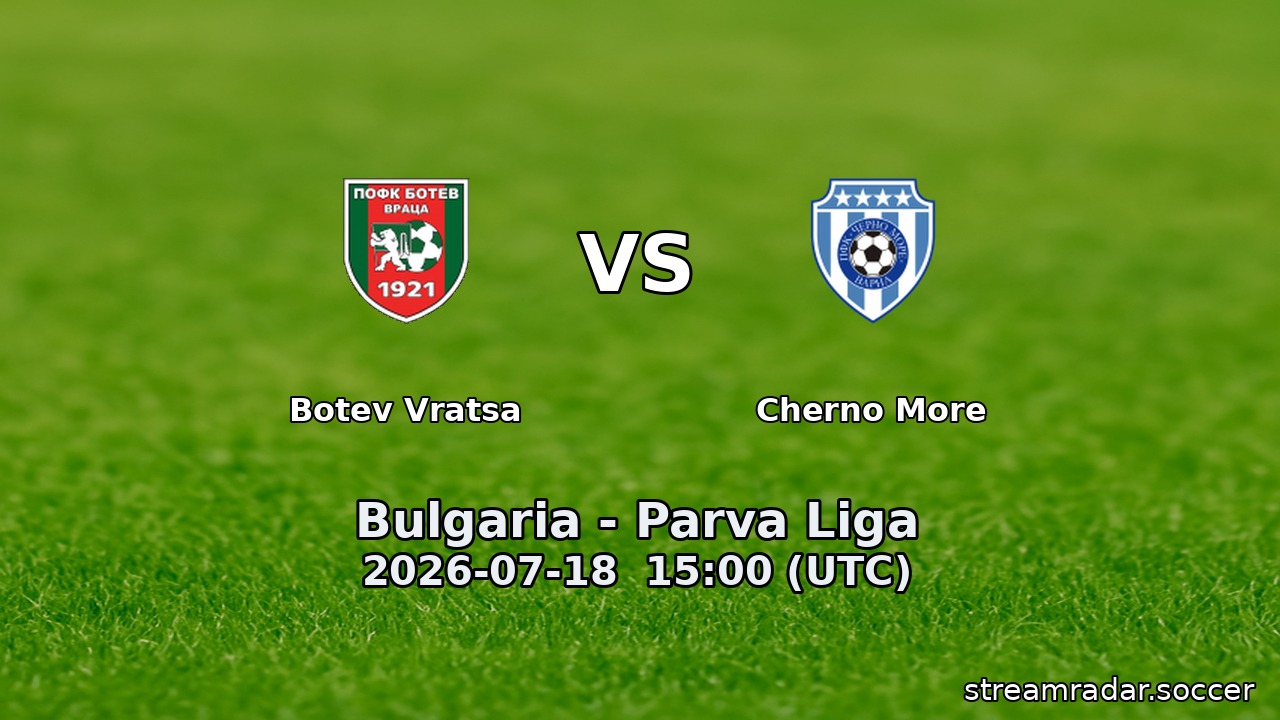 Botev Vratsa vs Cherno More
