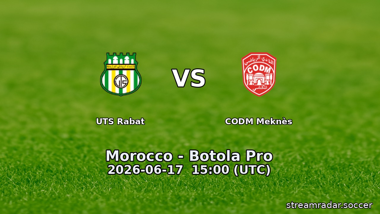 UTS Rabat vs CODM Meknès