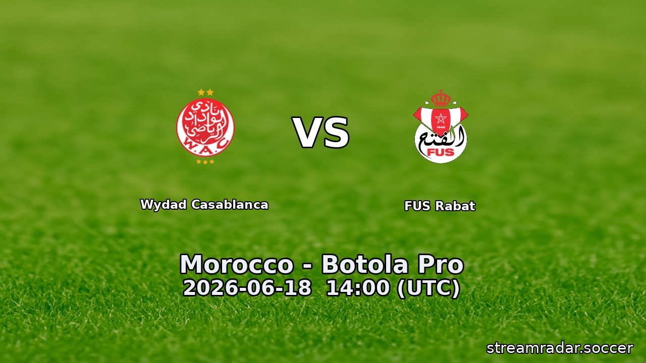 Wydad Casablanca vs FUS Rabat