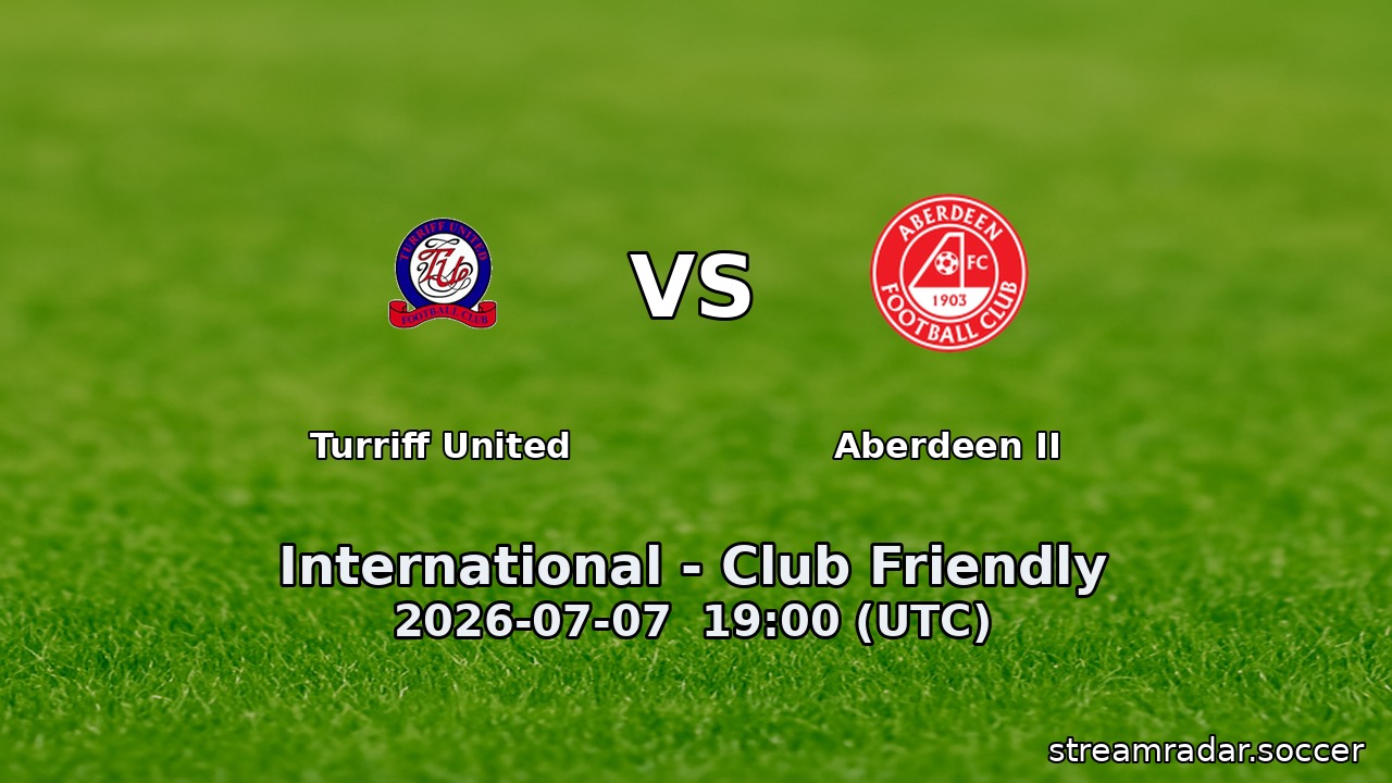 Turriff United vs Aberdeen II