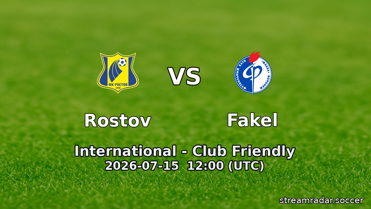 Rostov vs Fakel