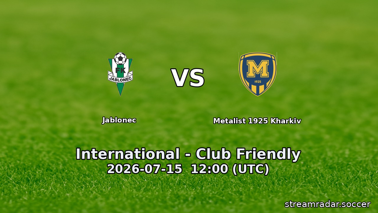 Jablonec vs Metalist 1925 Kharkiv