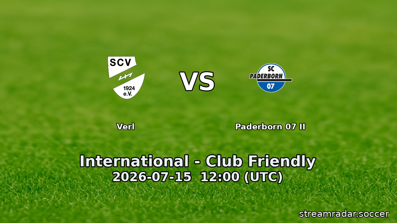 Paderborn 07 II vs Verl