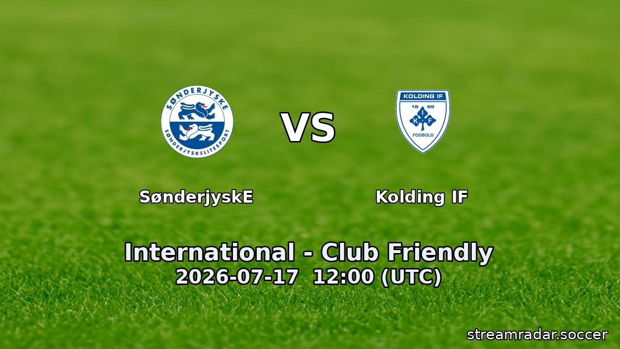 SønderjyskE vs Kolding IF