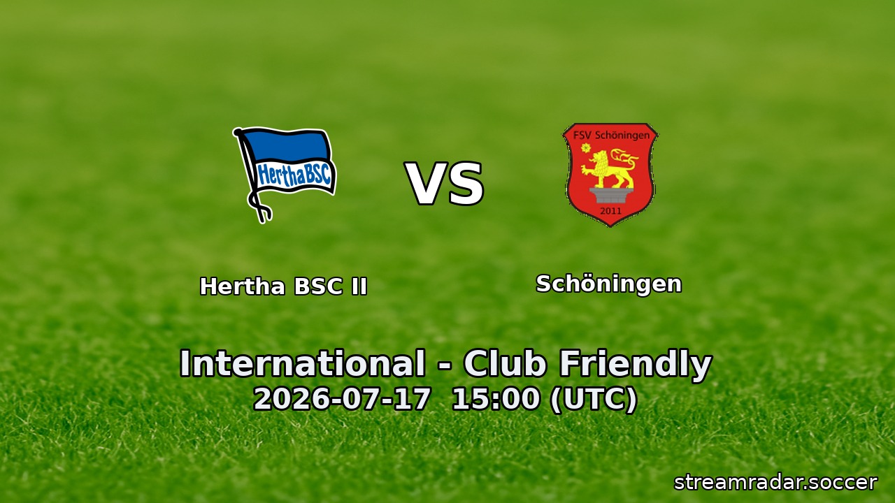 Hertha BSC II vs Schöningen