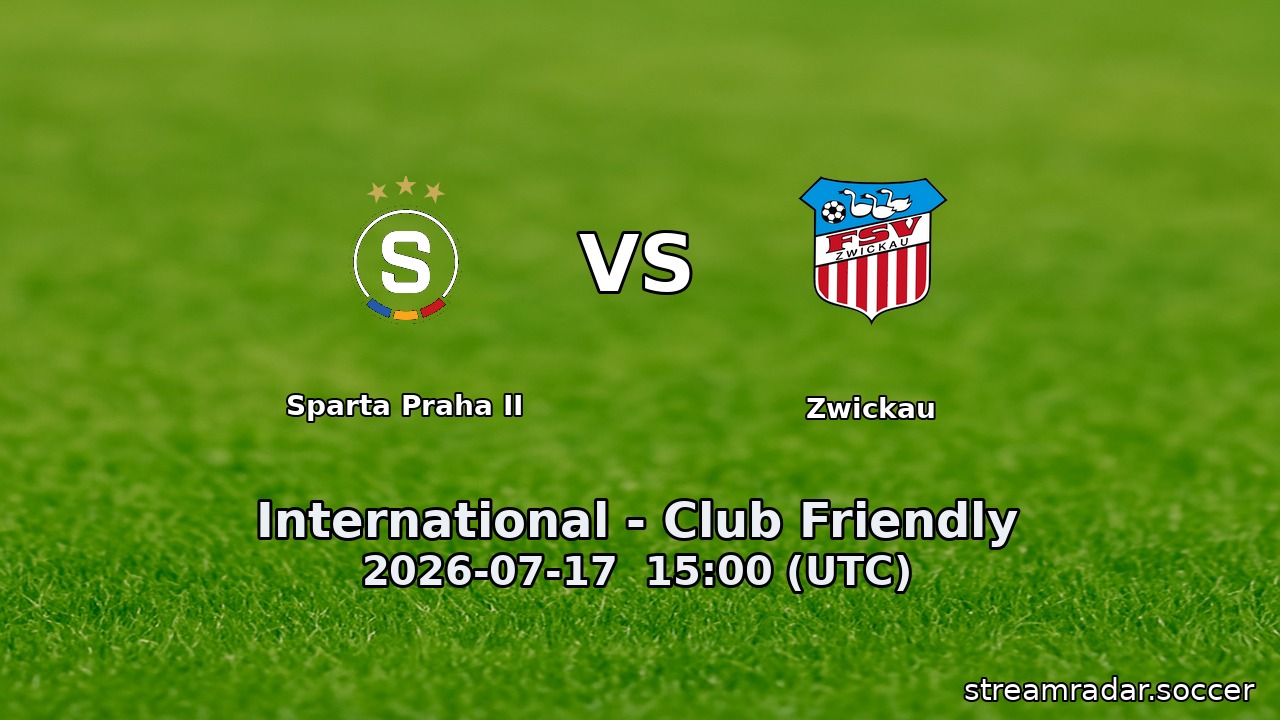 Sparta Praha II vs Zwickau
