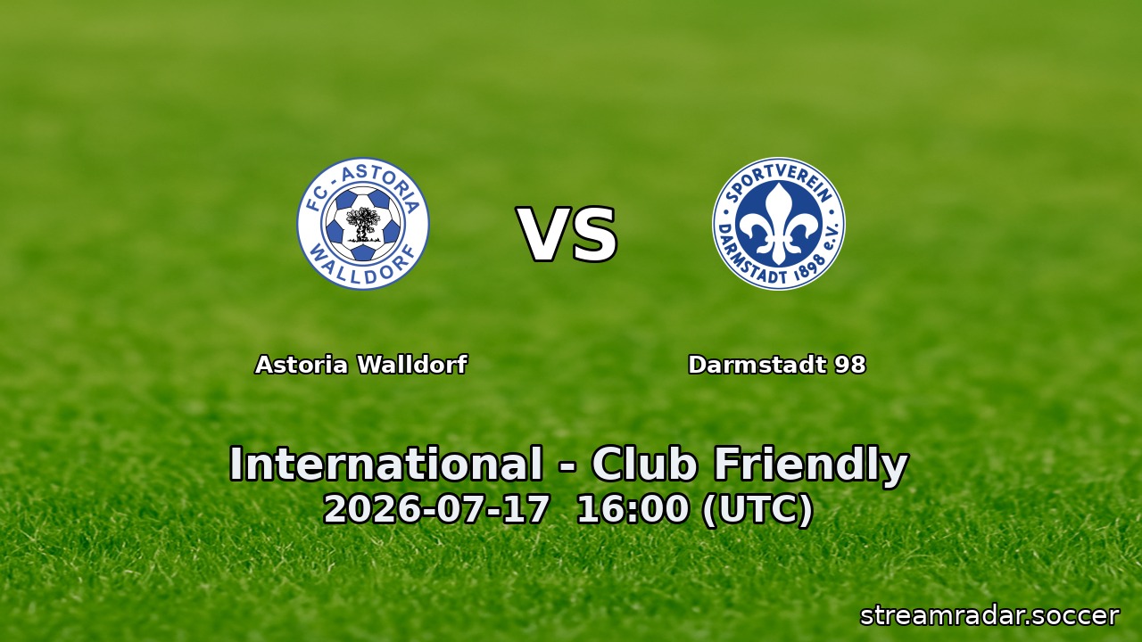 Astoria Walldorf vs Darmstadt 98