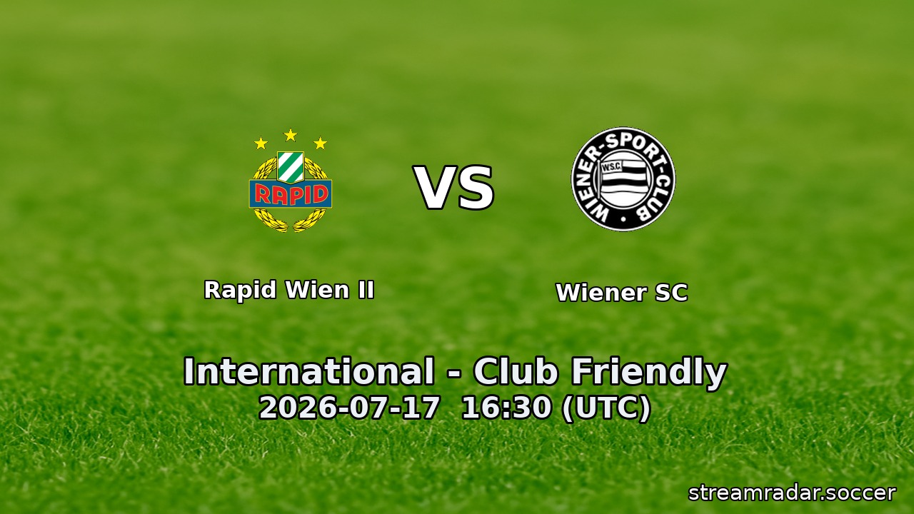 Rapid Wien II vs Wiener SC