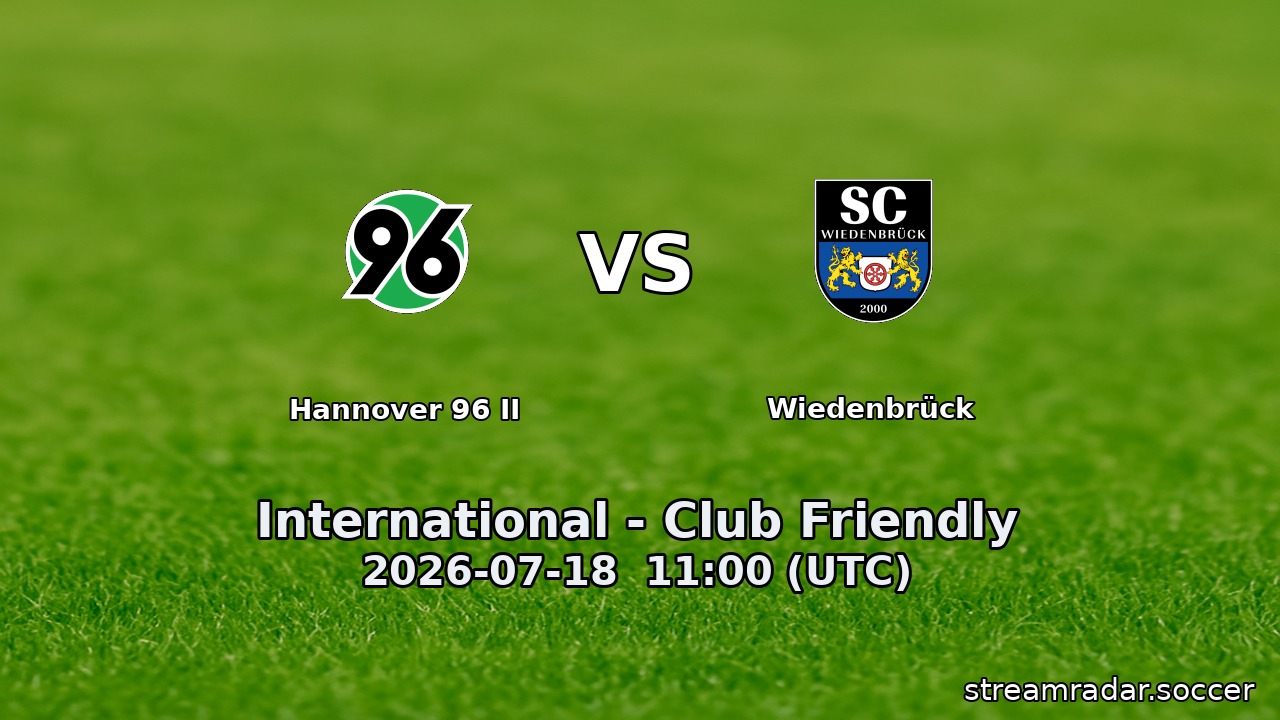 Hannover 96 II vs Wiedenbrück