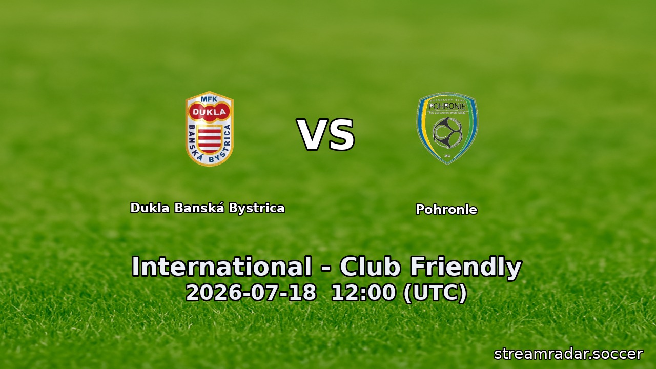 Dukla Banská Bystrica vs Pohronie
