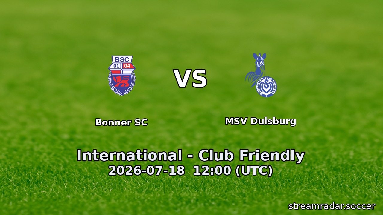 Bonner SC vs MSV Duisburg