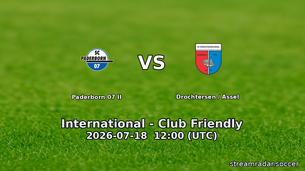 Paderborn 07 II vs Drochtersen / Assel