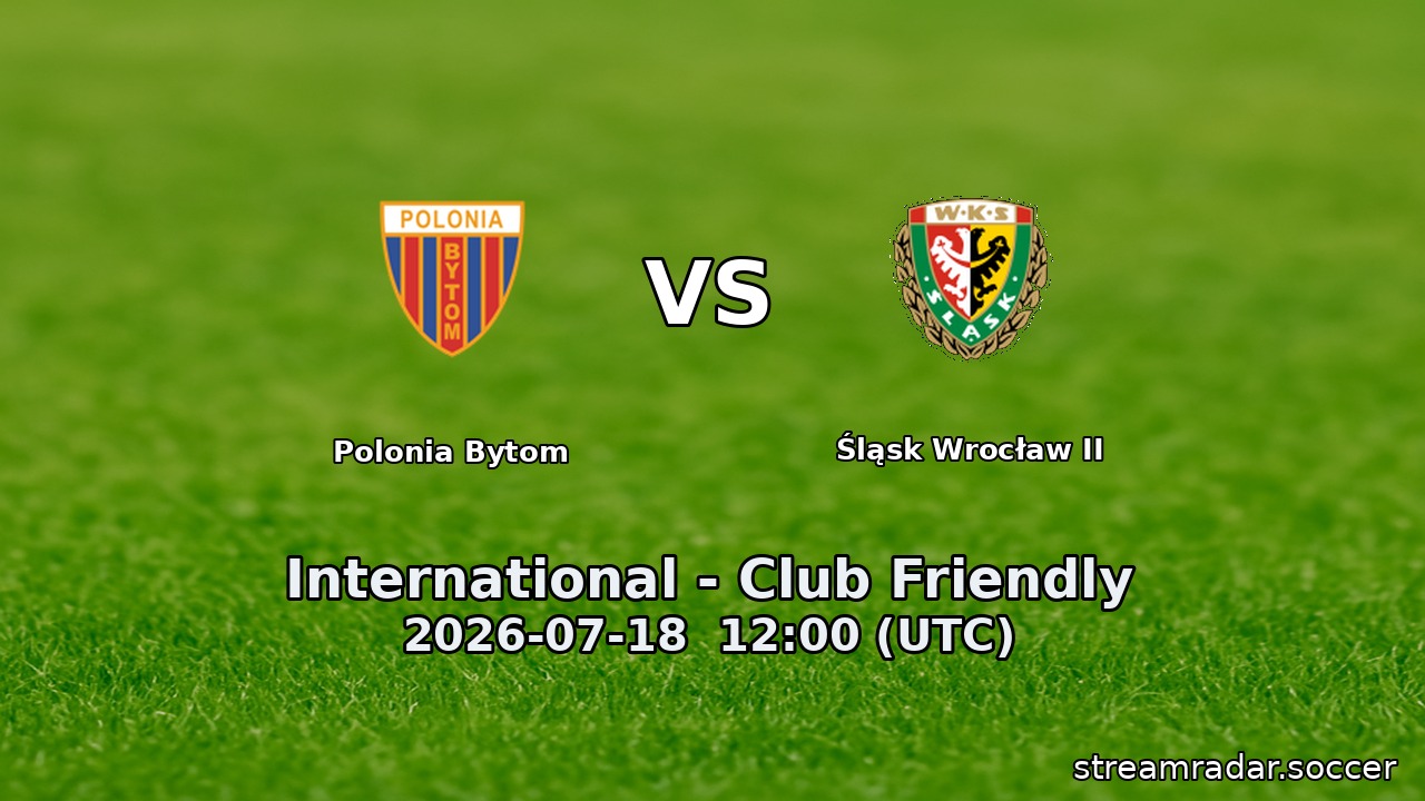 Polonia Bytom vs Śląsk Wrocław II