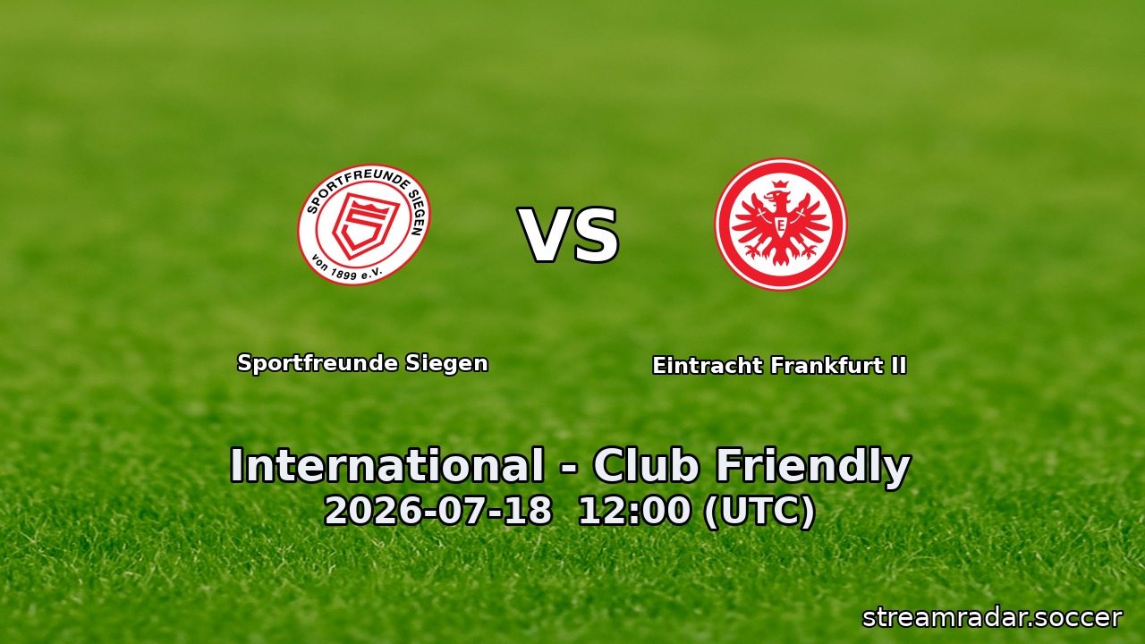 Sportfreunde Siegen vs Eintracht Frankfurt II