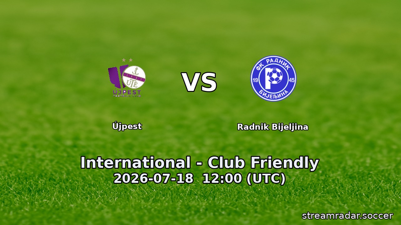 Újpest vs Radnik Bijeljina